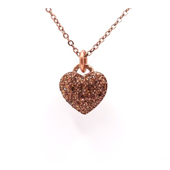 Pilgrim Jewelry - Pilgrim Swarovski Heart Necklace NWT Rose Gold
